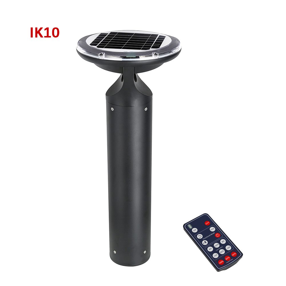 <strong>IK10 Remote Control Brightness option Outdoor Solar Powered Garden Bollard Lamp for Landscape Pathwa</strong>