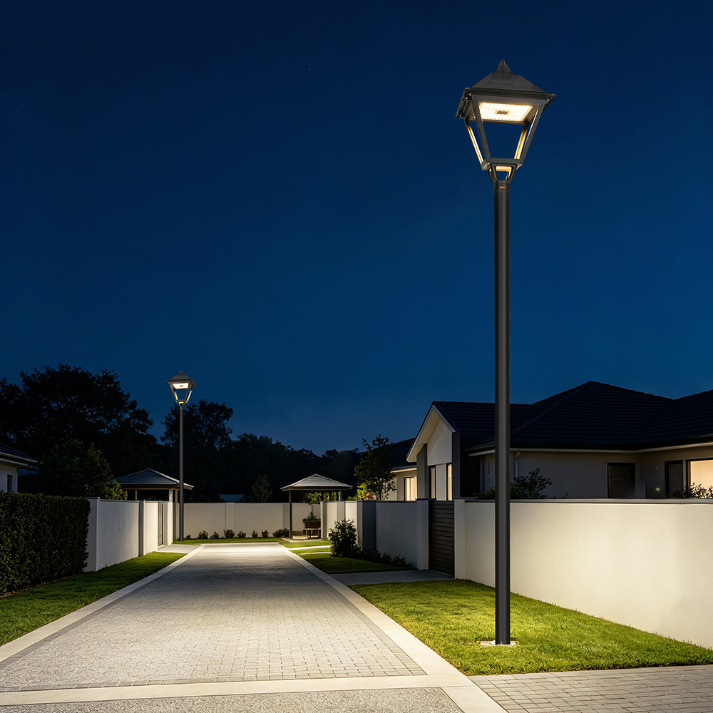 European style solar garden light 2500lm with 33W solar panel